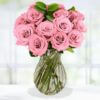 Dozen pink roses in San Diego from Lilac Florist
