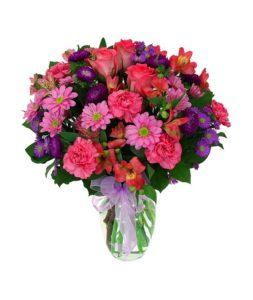 Bouquet of pink and purple blooms