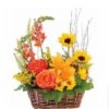 Natural Sunset Flower Basket