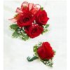 Red Rose Corsage And Boutonniere - Image 2