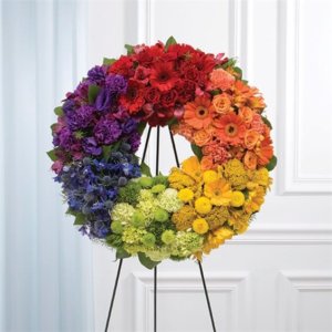 Circle Of Life Rainbow Wreath