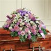 Lavender Half Casket Cover