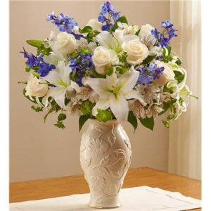 Loving Blooms In Lenox Blue & White