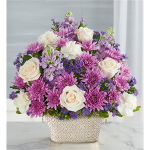 Loving Remembrance Lavender And White One Sided - Lilac Flower Shop