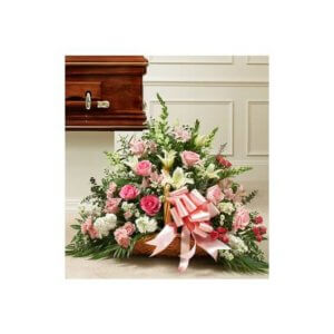 Pink & White Mixed Fireside Basket