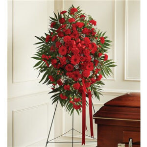 Red Mixed Sympathy Standing Spray