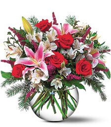 Christmas Holiday Happiness Flower Bouquet