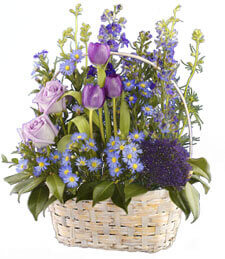 Heavenly Purple Basket - Lilac Flower Shop