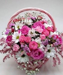 Beautiful Morning Rose Basket from Lilac Florist