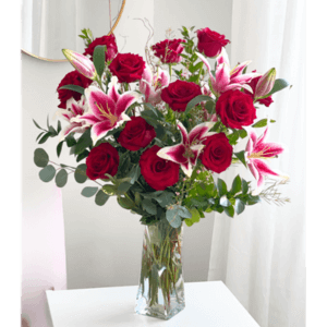 Dozen Roses With Lilies in San Diego from Lilac Florist