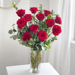 Traditional Dozen Roses Arrangement from Lilac Florist