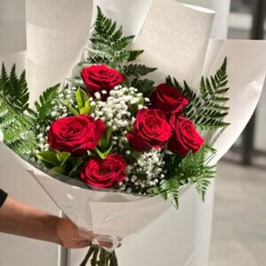 6 Red Roses Bouquet in San Diego CA from Lilac Florist