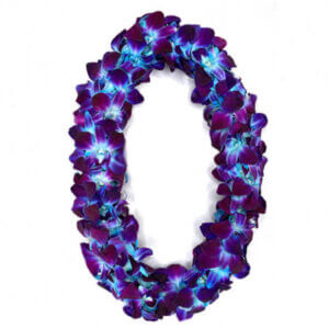 Blue Double Orchid Lei San Diego CA - Lilac Flower Shop