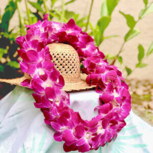 Purple Double Orchid Lei in San Diego CA - Lilac Flower Shop