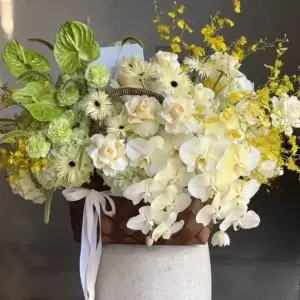 Pure Elegance Floral Basket - Lilac Florist